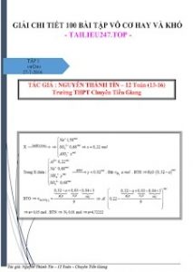 Giải Chi Tiết 100 Bài Tập Hóa Học Vô Cơ Hay Và Khó pdf