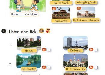 Giải chi tiết bài tập sách giáo khoa tiếng Anh lớp 3 unit 20